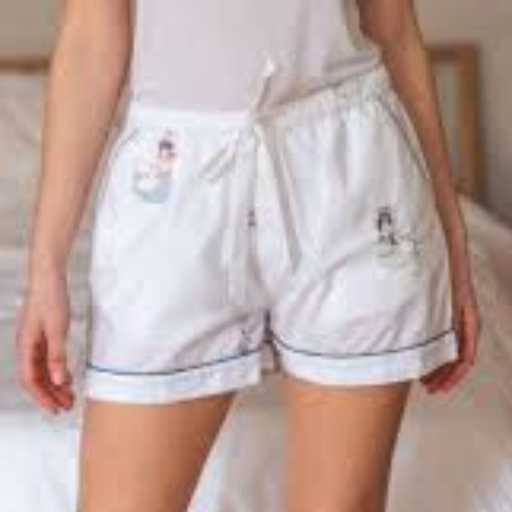 PRINTFRESH DAUGHTERS OF TRITON PJ SHORTS PAJAMAS BOTTOMS MERMAID SIZE MEDIUM NWT